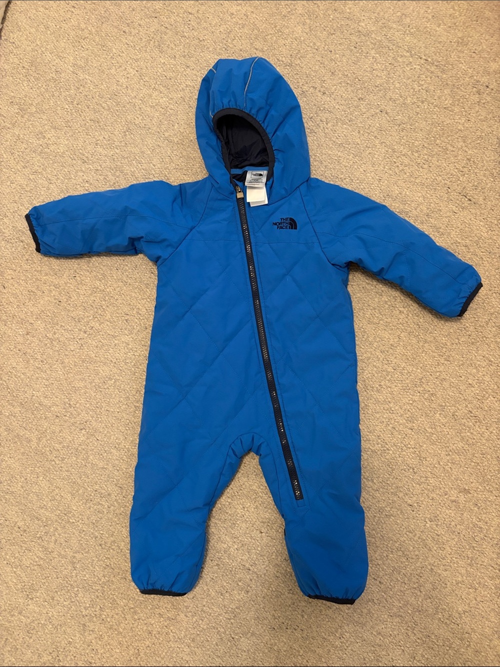 The North Face Bright Blue Insulated Kids One-Piece Footie